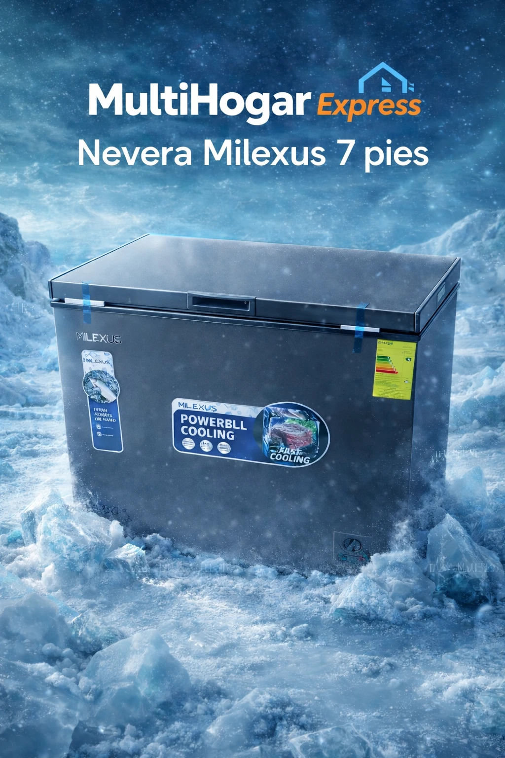 Nevera Milexus 7 Pies's foto | MultiHogar |  BizneCubano