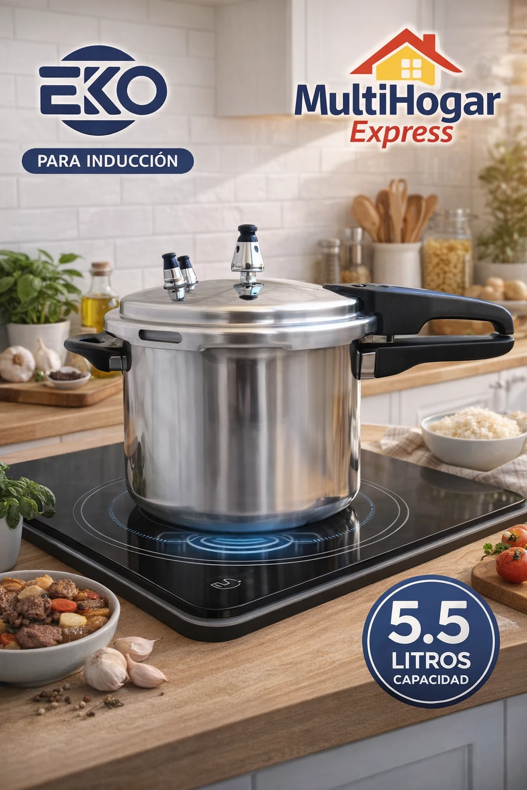 Olla presión 5.5 lt Eko's foto | MultiHogar |  BizneCubano