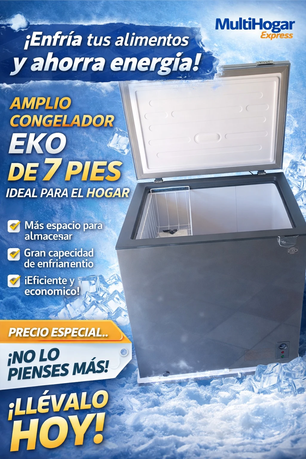 Nevera Eko 7 Pies's foto | MultiHogar |  BizneCubano